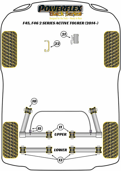 Powerflex diagram for the 2 Series F45, F46 Active Tourer: this part is position 1