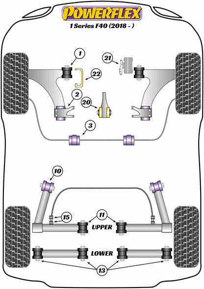 Powerflex diagram for the 1 Series F40: this part is position 70