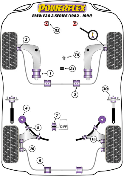 Powerflex diagram for the 3 Series E30 inc M3: this part is position 1