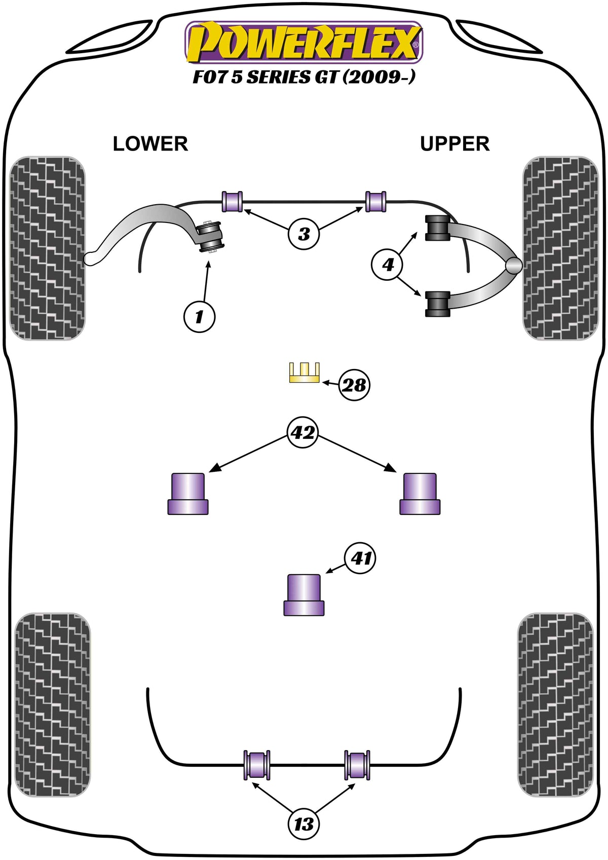 Powerflex diagram for the 5 Series F07 GT: this part is position 4