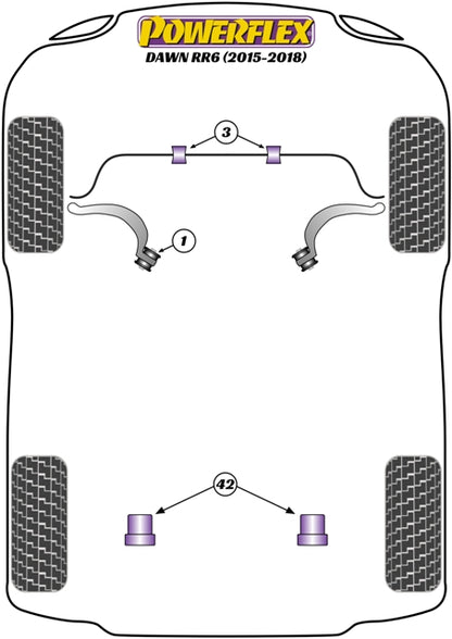 Powerflex diagram for the Dawn RR6: this part is position 1