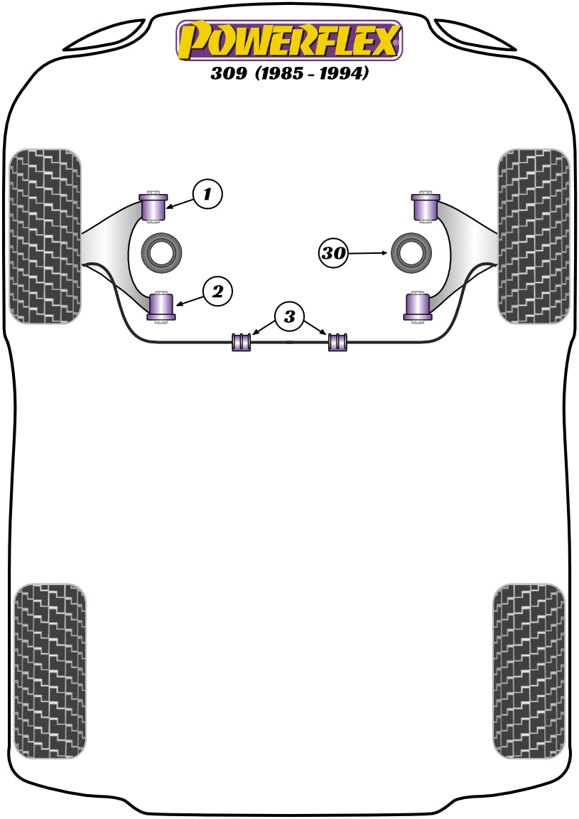 Powerflex diagram for the 309 inc GTI: this part is position 3