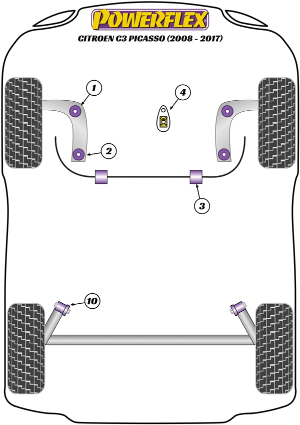Powerflex diagram for the C3 Picasso: this part is position 4