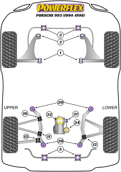 Powerflex diagram for the 911 993: this part is position 1