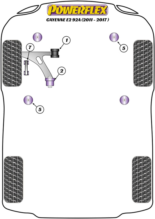 Powerflex diagram for the Cayenne E2 958/958.2 92A: this part is position 1