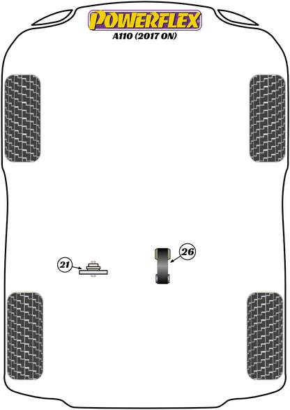 Powerflex diagram for the A110: this part is position 21