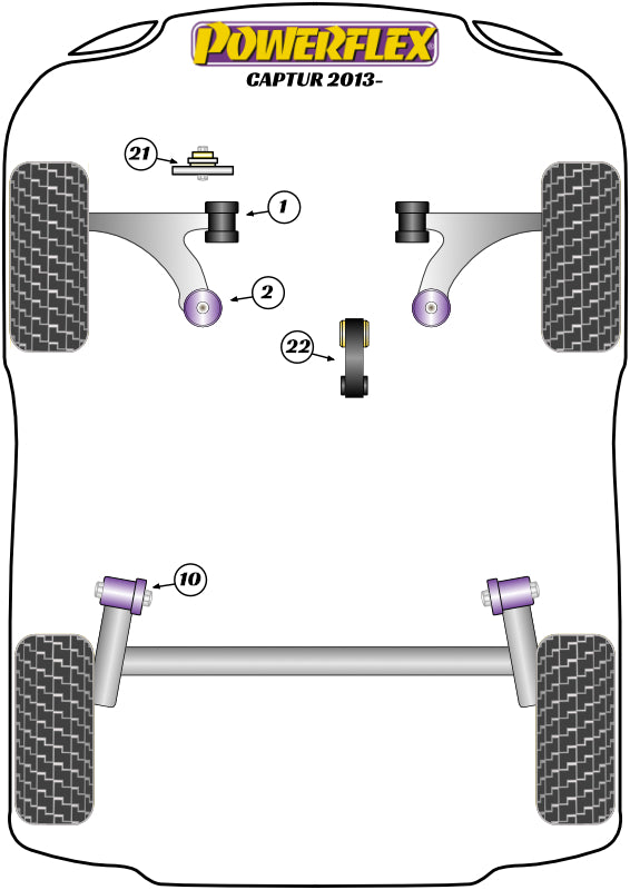 Powerflex diagram for the Captur: this part is position 21
