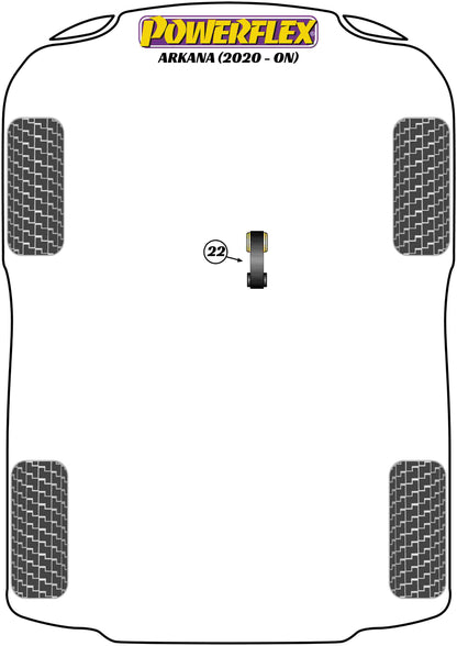 Powerflex diagram for the Arkana: this part is position 22
