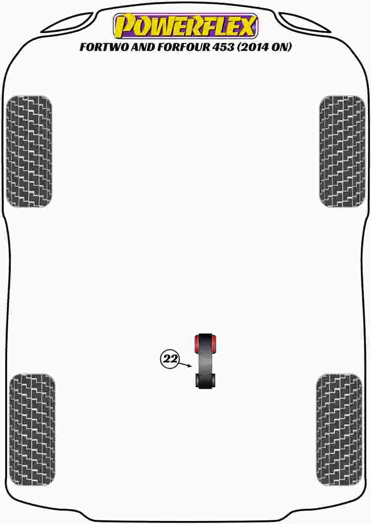 Powerflex diagram for the ForTwo and ForFour 453: this part is position 22