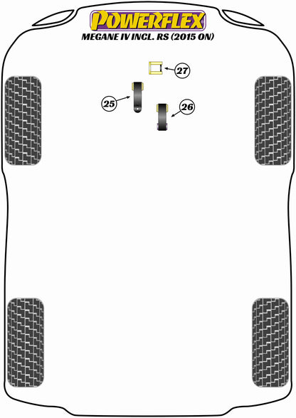 Powerflex diagram for the Megane IV Incl. RS: this part is position 27