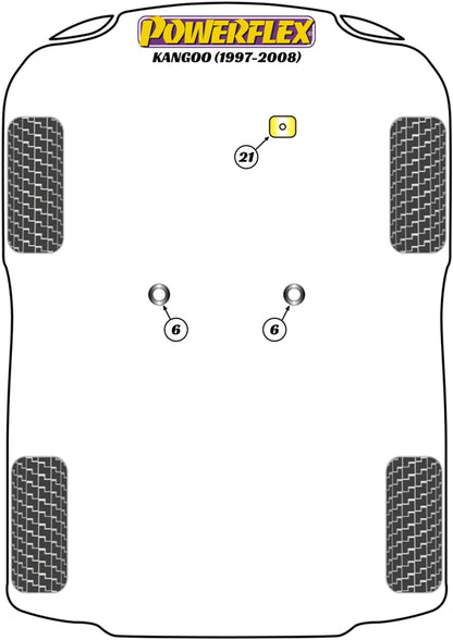 Powerflex diagram for the Kangoo: this part is position 6