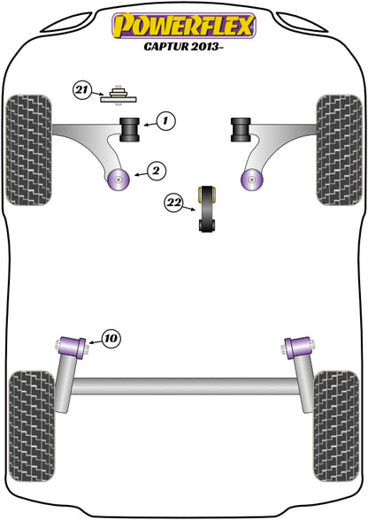 Powerflex diagram for the Captur: this part is position 1