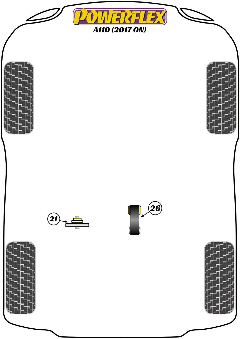 Powerflex diagram for the A110: this part is position 26
