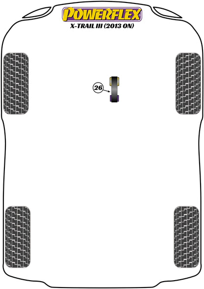 Powerflex diagram for the X-Trail T32: this part is position 26