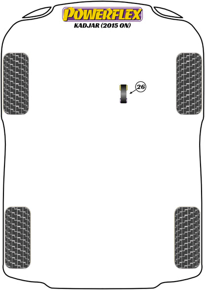 Powerflex diagram for the Kadjar: this part is position 26