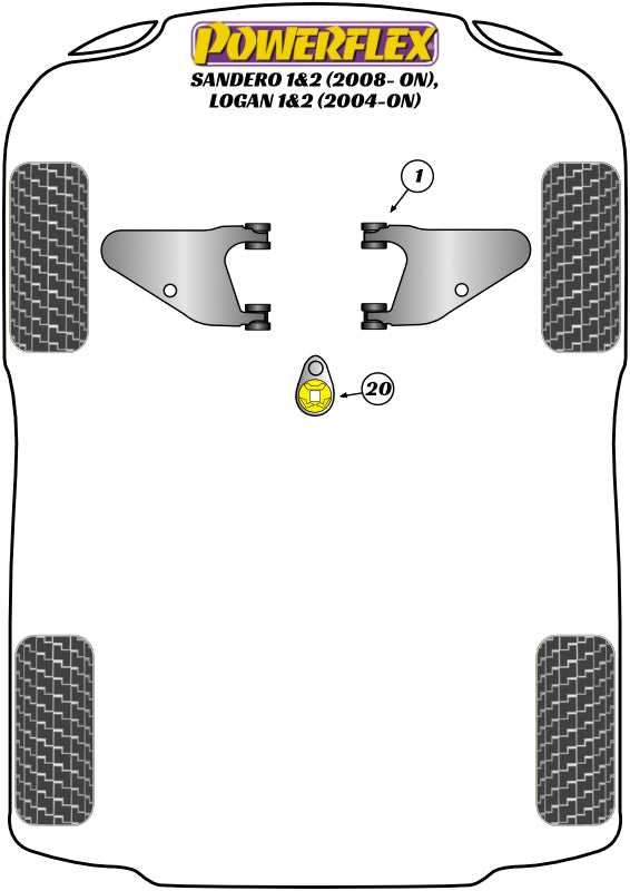 Powerflex diagram for the Logan I & II: this part is position 20