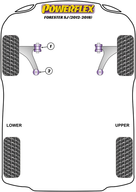 Powerflex diagram for the Forester SJ: this part is position 2