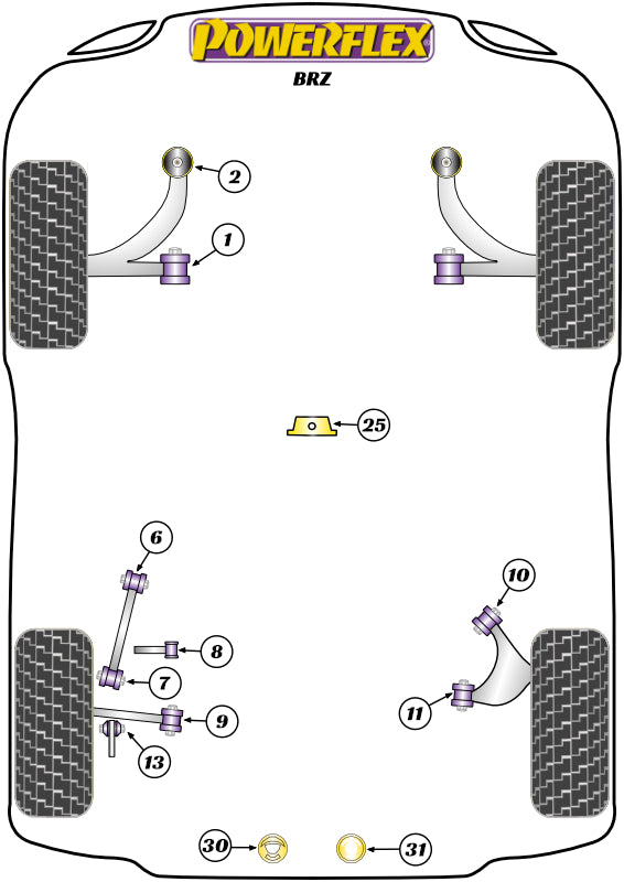 Powerflex diagram for the BRZ 2nd Gen: this part is position 1