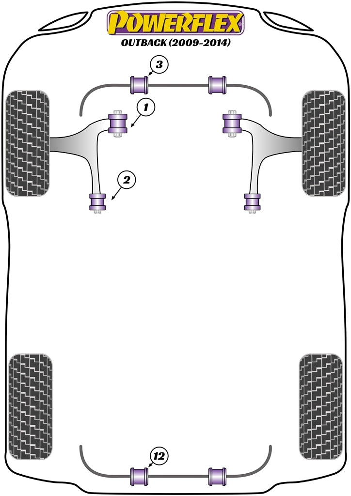 Powerflex diagram for the Outback: this part is position 3