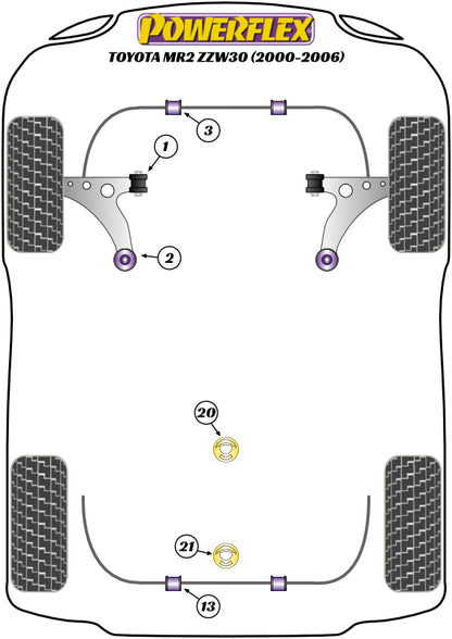 Powerflex diagram for the MR2 Gen3 ZZW30: this part is position 1