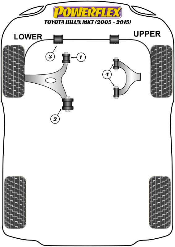 Powerflex diagram for the Hilux Mk7: this part is position 4