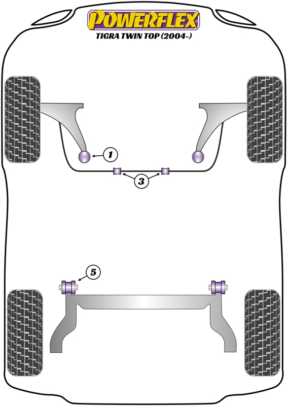 Powerflex diagram for the Tigra Twin Top B: this part is position 3