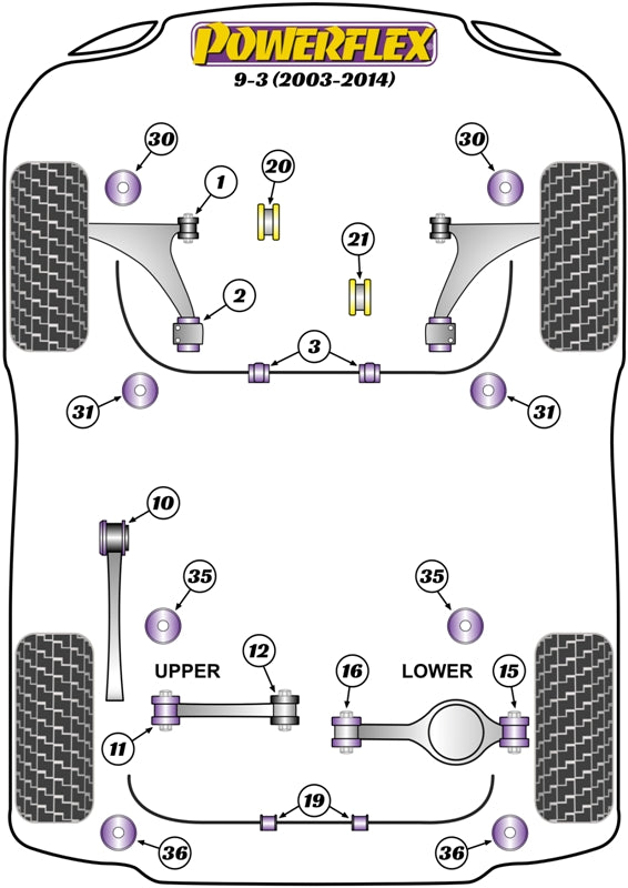 Powerflex diagram for the 9-3 YS3F: this part is position 30