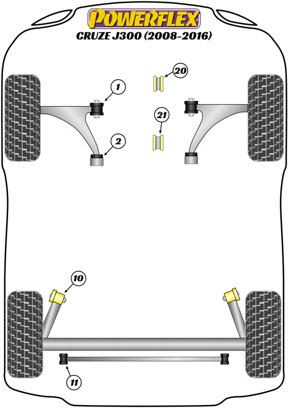 Powerflex diagram for the Cruze MK1 J300: this part is position 20