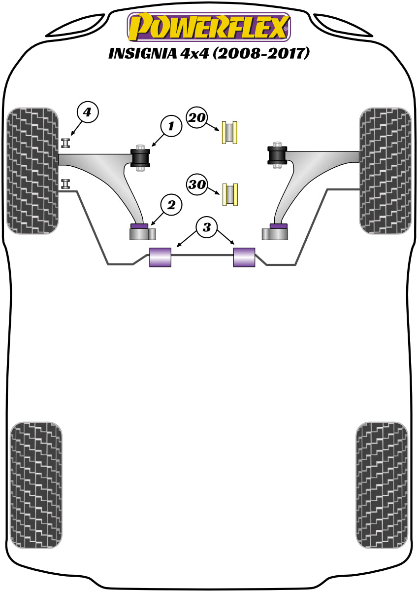 Powerflex diagram for the Insignia 4x4 inc VXR: this part is position 30