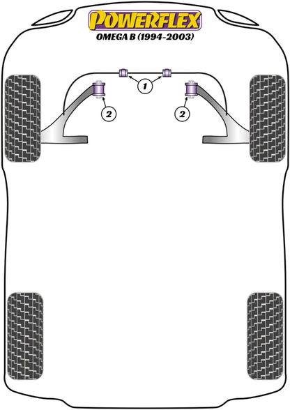 Powerflex diagram for the Omega B 1994-2003: this part is position 1