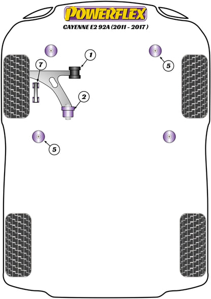 Powerflex diagram for the Cayenne E2 958/958.2 92A: this part is position 1