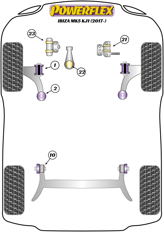 Powerflex diagram for the Ibiza Mk5 KJ1: this part is position 23