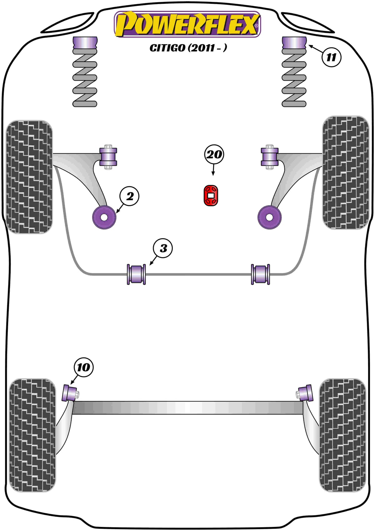 Powerflex diagram for the Citigo: this part is position 20