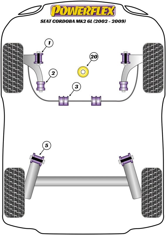 Powerflex diagram for the Cordoba MK2 6L: this part is position 2