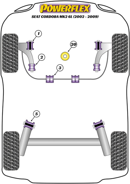 Powerflex diagram for the Cordoba MK2 6L: this part is position 3