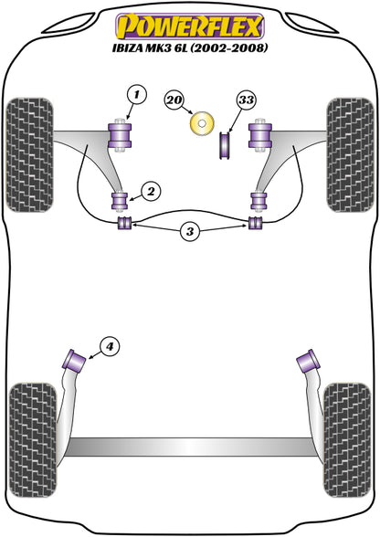 Powerflex diagram for the Ibiza MK3 6L: this part is position 3