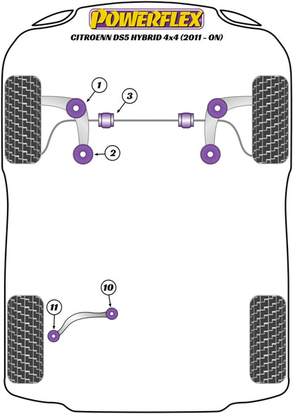 Powerflex diagram for the DS5 Hybrid4 4x4: this part is position 10