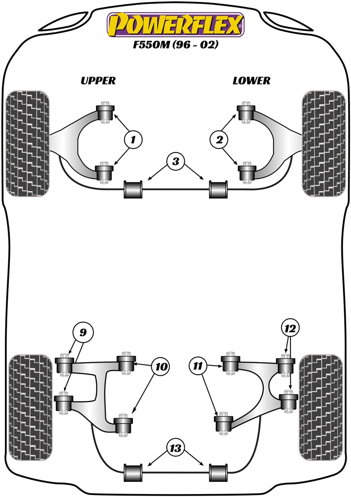 Powerflex diagram for the 550 Maranello & Barchetta: this part is position 13
