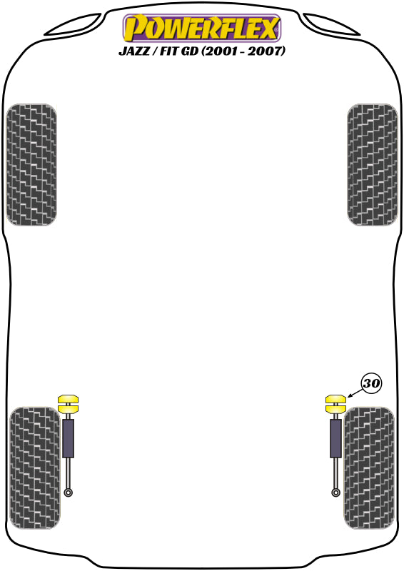 Powerflex diagram for the Jazz / Fit GD: this part is position 30