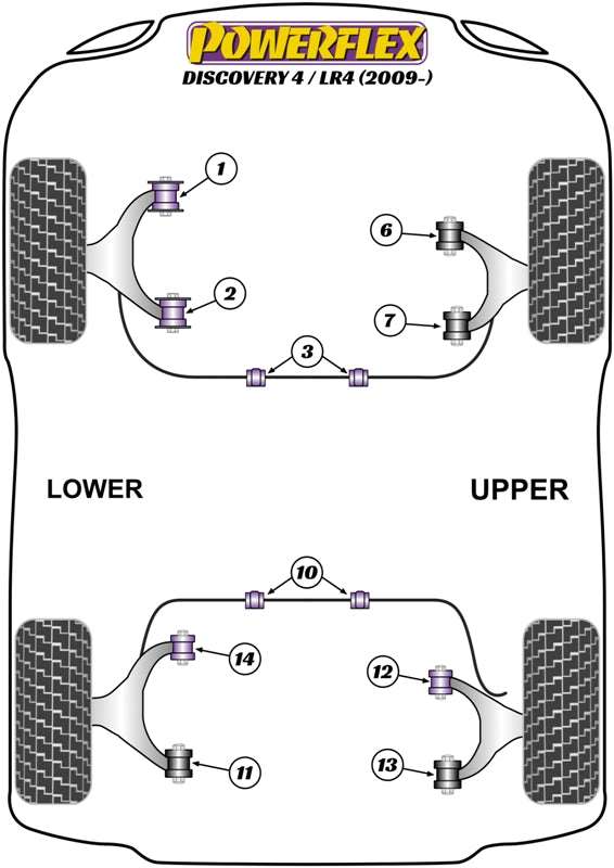 Powerflex diagram for the Discovery 4 / LR4: this part is position 10