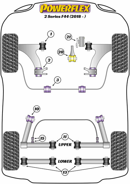 Powerflex diagram for the 2 Series F44 Gran Coupe: this part is position 10