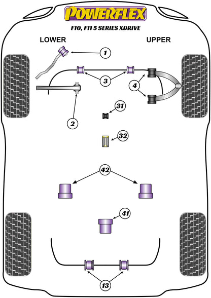 Powerflex diagram for the 5 Series F10 Saloon / F11 Touring xDrive: this part is position 13