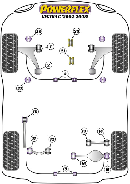 Powerflex diagram for the Vectra C: this part is position 19