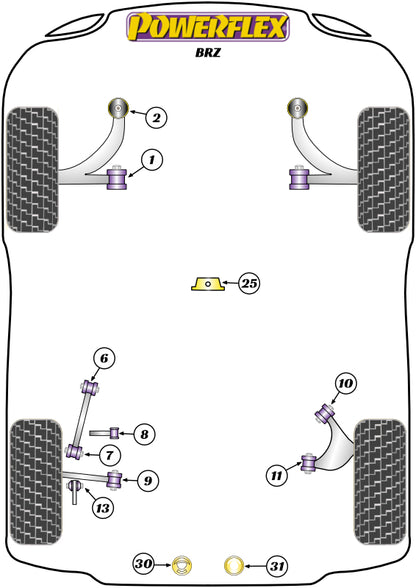 Powerflex diagram for the BRZ 2nd Gen: this part is position 6