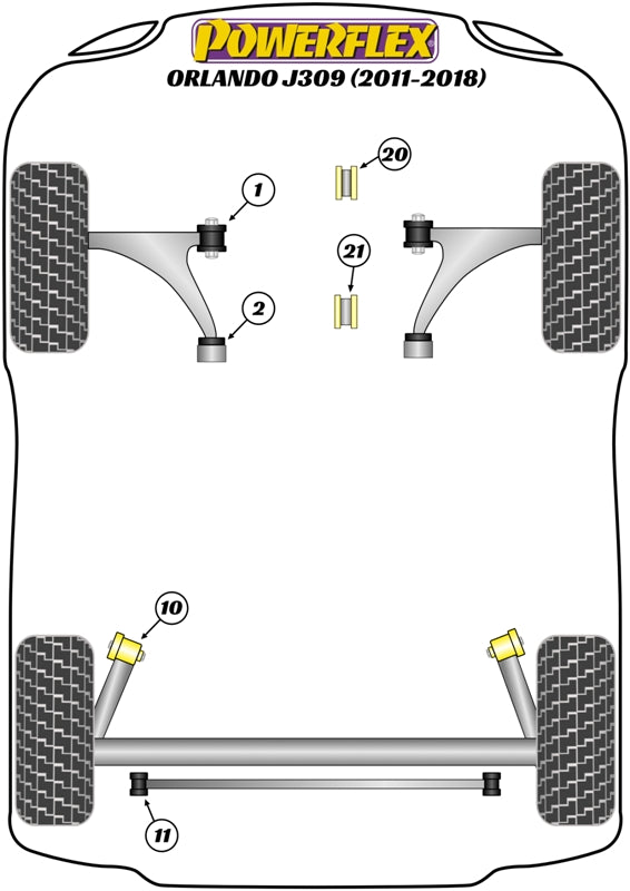 Powerflex diagram for the Orlando J309: this part is position 10