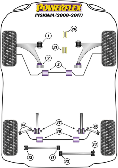 Powerflex diagram for the Insignia 2wd: this part is position 13