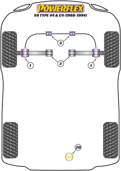 Powerflex diagram for the V8 Type 4C: this part is position 20