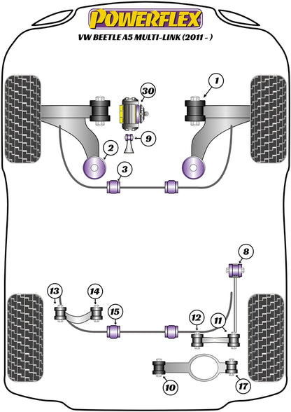 Powerflex diagram for the Beetle A5 Multi-Link: this part is position 15