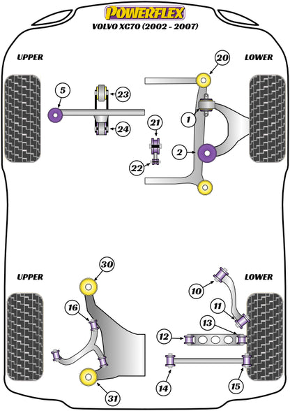 Powerflex diagram for the XC70 P2: this part is position 13