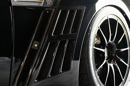 Top Secret Carbon Fibre Wing Vents For The Nissan GT-R